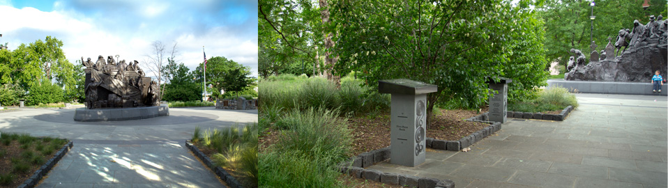 Photos of the monument and plynths