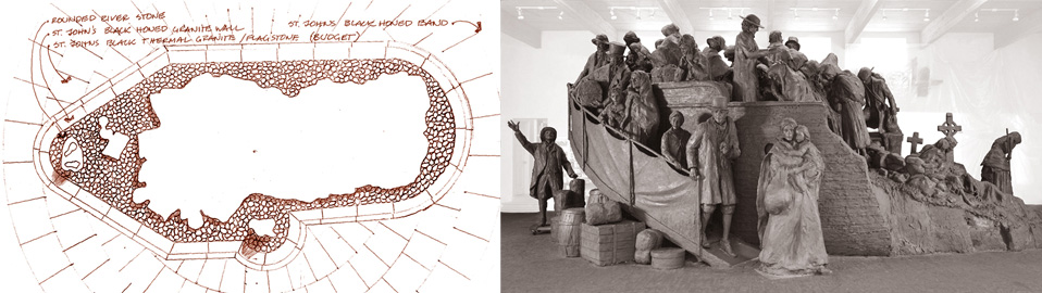 image of plans for the monument
