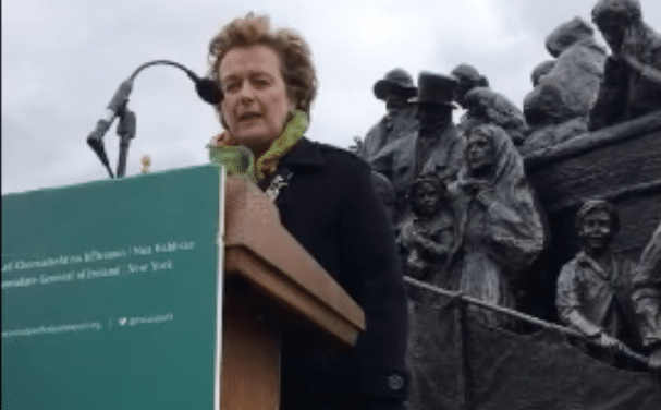 Ireland’s Taoiseach, makes an important announcement at The Irish Memorial